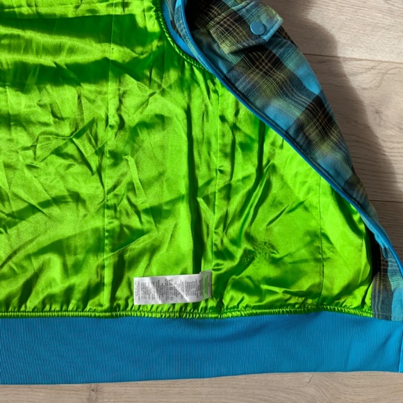BURTON Starr Plaid Hooded Vest, Women's XL DryRide Aqua Lime  Zip Hoodie - Picture 14 of 16